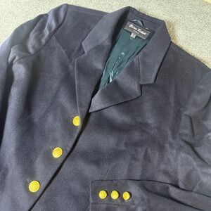 Vintage Brian Tucker Dublin Wool Cashmere Navy‎ Blazer Jacket Womens Size 12